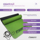 Двухслойный коврик EasyFit для пилатеса, фитнеса и йоги, 183x61 см, толщина 6 мм, TPE/TC, ECO-Friendly, зелено-черный