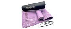 Premium Mat килимок EasyFit для фітнесу та пілатесу з чохлом, 183x61 см, товщина 8 мм, PER, ECO-Friendly, фіолетовий