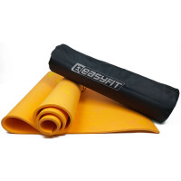 Premium Mat килимок EasyFit для фітнесу та пілатесу з чохлом, 183x61 см, товщина 8 мм, PER, ECO-Friendly, помаранчевий