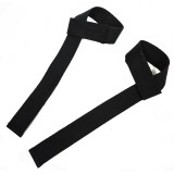Лямки атлетичні EasyFit для станової тяги, Довжина 60 см, Ширина 3,5 см, Бавовна, Чорний
