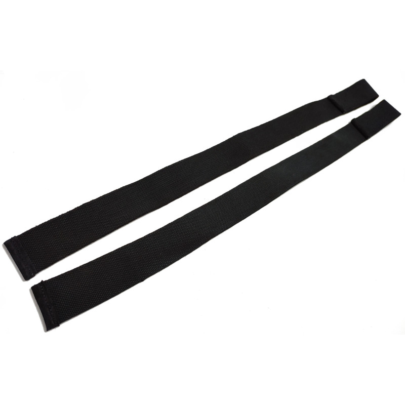 Лямки атлетичні EasyFit, 60×3,5 см, бавовна, чорний