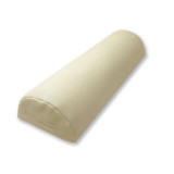 Масажний напіввалик Easyfit для массажного стола, Розміри 45х16х8 см, Вага 500 грам, Медичний шкірозамінник, Дерев'яна основа, Бежевий