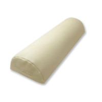 Масажний напіввалик Easyfit для массажного стола, Розміри 45х16х8 см, Вага 500 грам, Медичний шкірозамінник, Дерев'яна основа, Бежевий