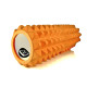 Массажный ролик (валик) EasyFit Grid Roller v.1.2, Длина 33 см, Диаметр 13 см, Каркас из высокопрочного пластика, Пена EVA с массажной поверхностью, для МФР, фитнеса, йоги и реабилитации, Оранжевый