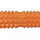 Масажний ролик (валик) EasyFit Grid Roller v.2.2, Довжина 45 см, Діаметр 13 см, Каркас із високоміцного пластику, Піна EVA з масажною поверхнею 3D, для МФР, фітнесу, йоги та реабілітації, Помаранчевий