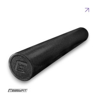 Массажный ролик (валик) EasyFit PolyFoam Roller, Длина 90 см, Диаметр 14.5 см, EPP (вспененный полипропилен), для МФР, фитнеса, йоги и реабилитации, Черный