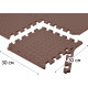Татами мат EasyFit SwallowTail (пазл ласточкин хвост с бортиком), Размер 120x60 см, Толщина 10 мм, EVA-пена, Коричневый