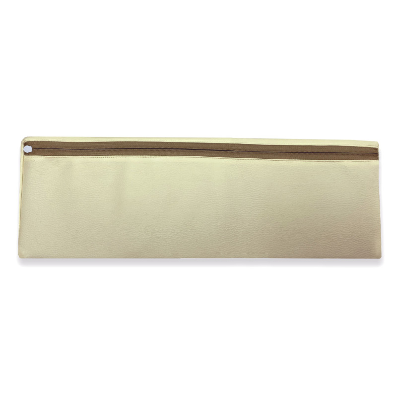 Массажный полувалик Easyfit для массажного стола, Размеры 45х16х8 см, Вес 500 грамм, Медицинский кожзаменитель, Деревянная основа, Бежевый