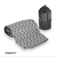 Рушник для йоги EasyFit Yoga Mat Towel з сумкою, Розмір 183х63 см, Мікрофібра, Сірий