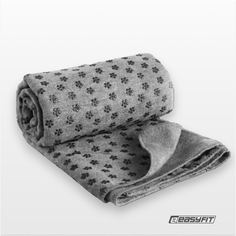 Рушник для йоги EasyFit Yoga Mat Towel з сумкою, Розмір 183х63 см, Мікрофібра, Сірий