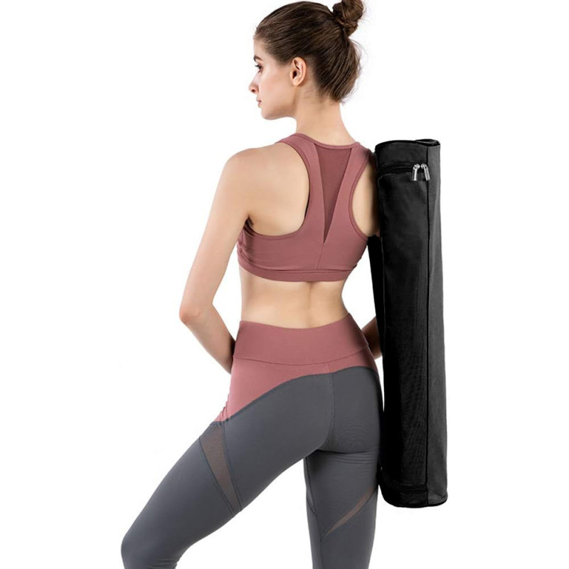 Чехол для коврика EasyFit на молнии, Длина 70 см, Диаметр 15 см, Полиэстер, Водонепроницаемый, Чёрный