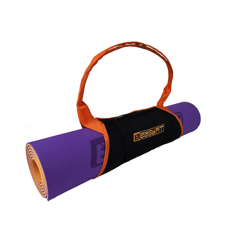 Сумка-переноска EasyFit универсальная, Длина 58 см, Ширина 38 см, Оранжевый, Для переноски спортивных ковриков любого размера