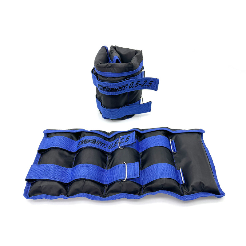 Обтяжувачі для ніг та рук EasyFit набірні чорно-сині 0,5-2,5 кг (пара)