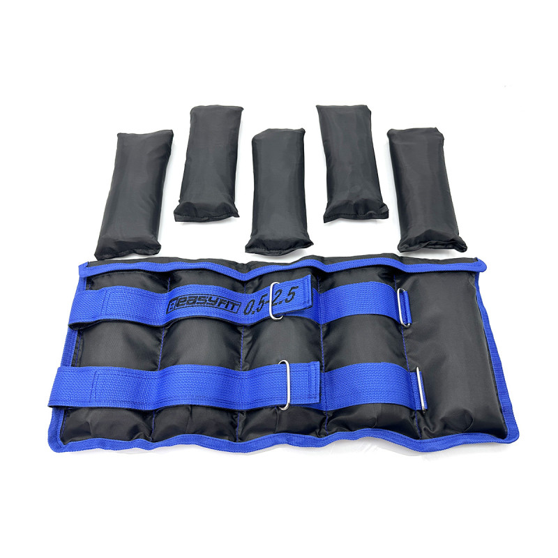 Обтяжувачі для ніг та рук EasyFit набірні чорно-сині 0,5-2,5 кг (пара)