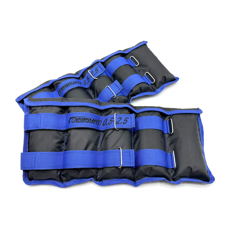 Обтяжувачі для ніг та рук EasyFit набірні чорно-сині 0,5-2,5 кг (пара)