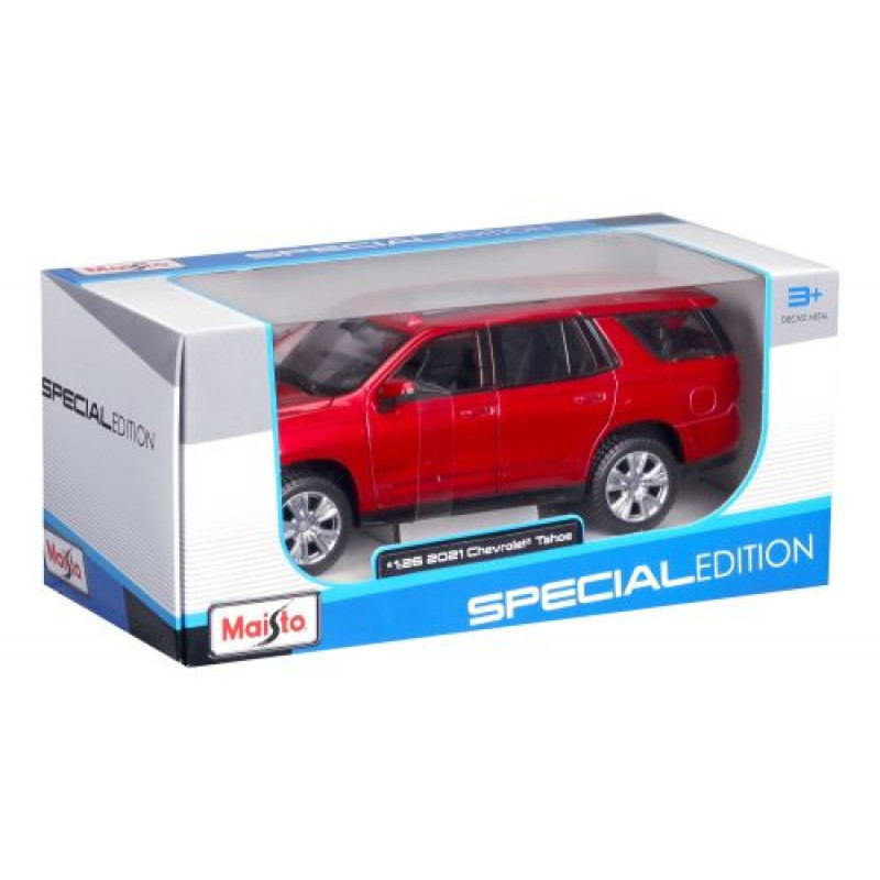Автомодель в масштабе 1:24 - 2021 Chevy Tahoe красный