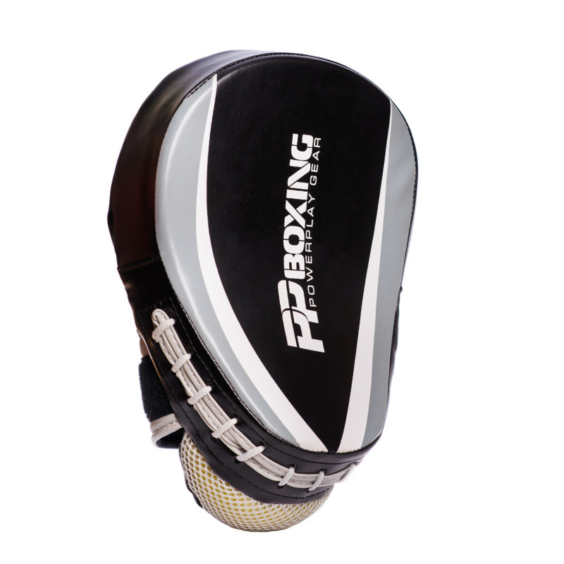 Лапи боксерські PowerPlay 3050 Чорно-Сірі PU [пара]