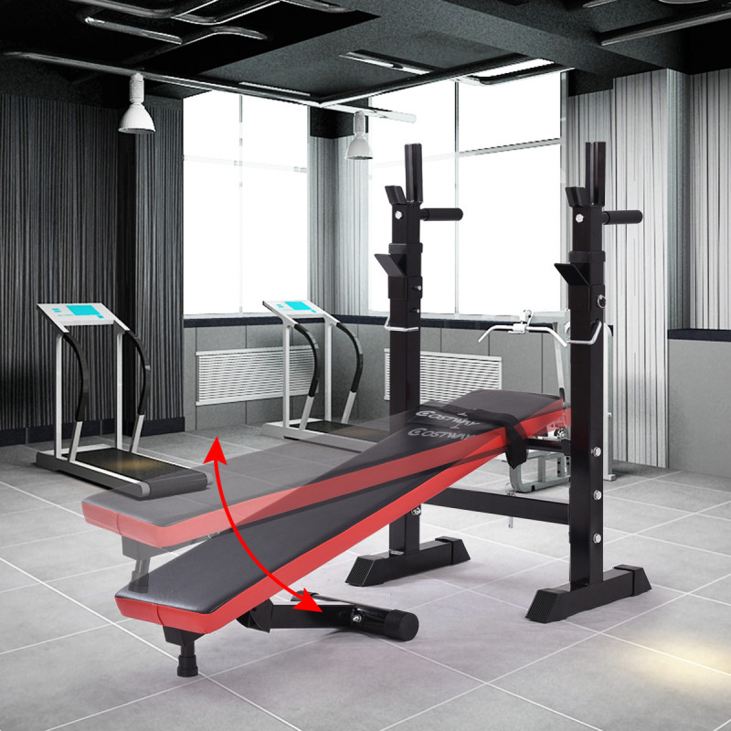 Скамья для жима (складная), для пресса, брусья. WCG 2020 черная Скамья под штангу