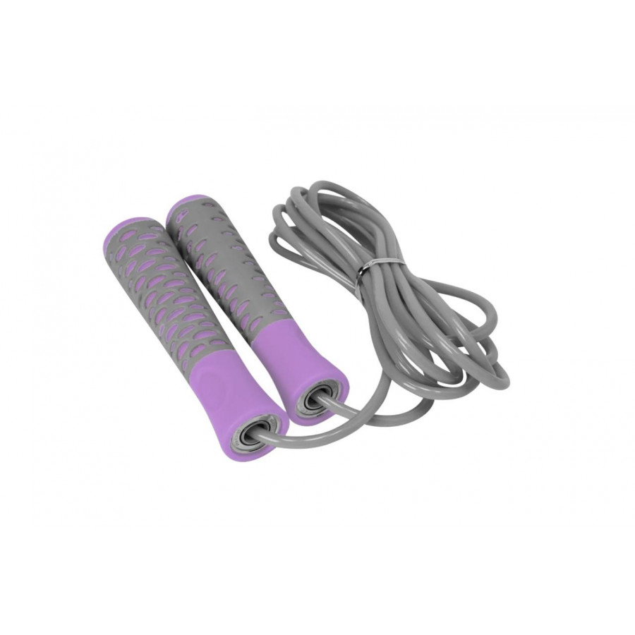 Скакалка PowerPlay 4206 Jump Rope PRO+ Сіро-фіолетова (2,75m.)