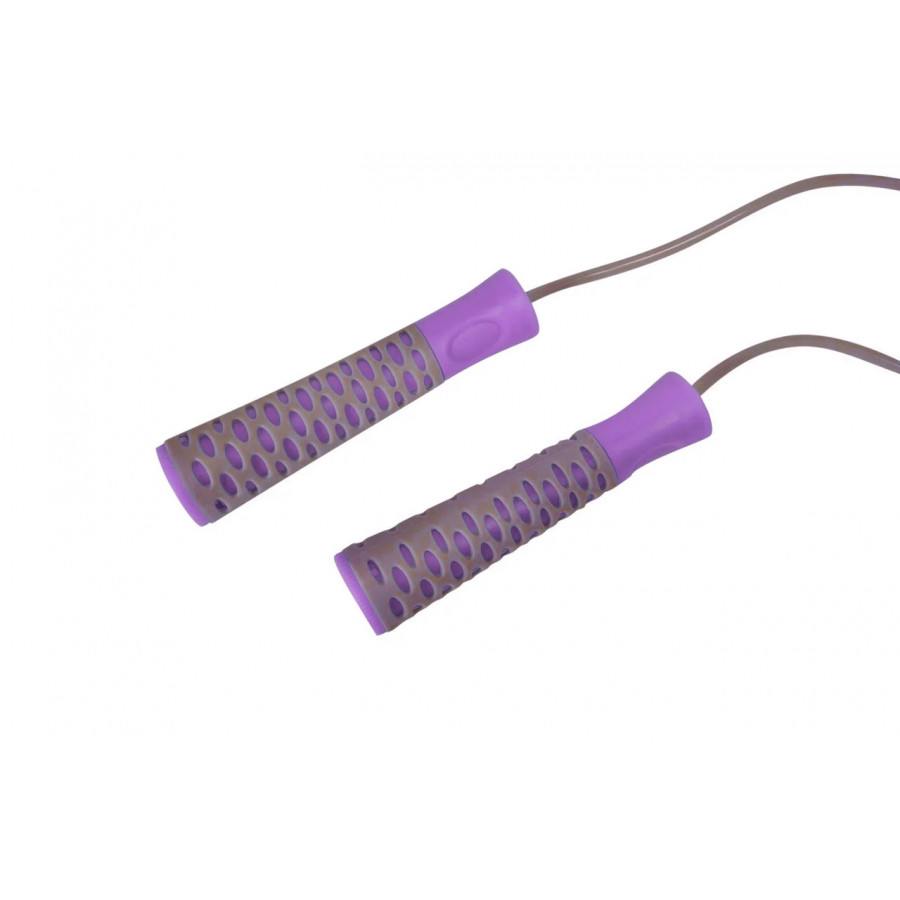 Скакалка PowerPlay 4206 Jump Rope PRO+ Сіро-фіолетова (2,75m.)