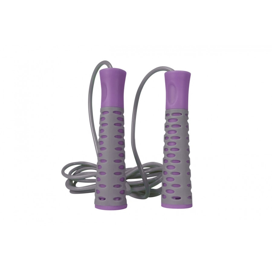 Скакалка PowerPlay 4206 Jump Rope PRO+ Сіро-фіолетова (2,75m.)
