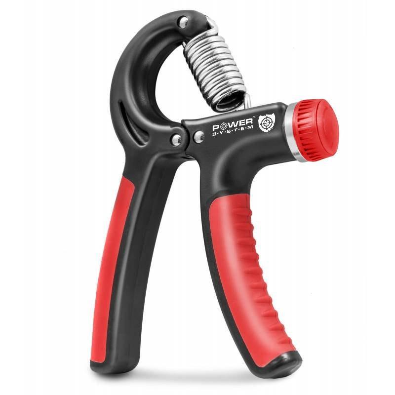Еспандер кистьовий Power System PS-4021 з регульованим навантаженням 10-40 кг, Power Hand Grip Black, Чорно-червоний