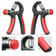 Еспандер кистьовий Power System PS-4021 з регульованим навантаженням 10-40 кг, Power Hand Grip Black, Чорно-червоний