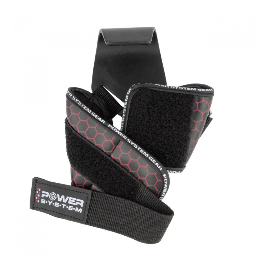 Гаки для тяги на зап'ястя Power System PS-3360 Hooks V2 Black/Red XL