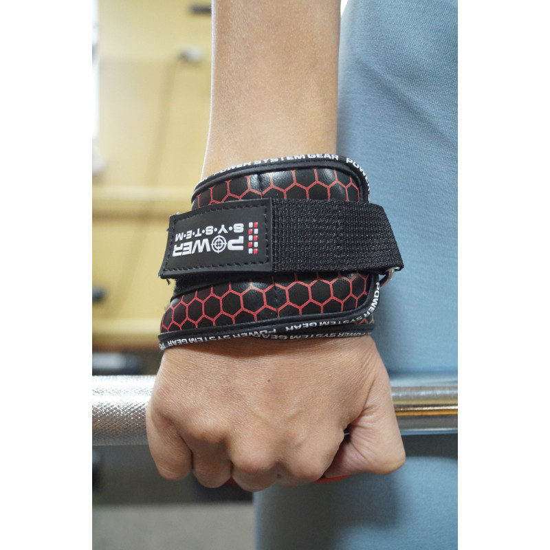 Гаки для тяги на зап'ястя Power System PS-3360 Hooks V2 Black/Red XL