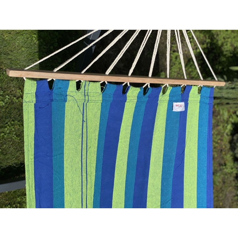 Двомісний гамак RIO XXL Зелений 200х150 з планкою WCG