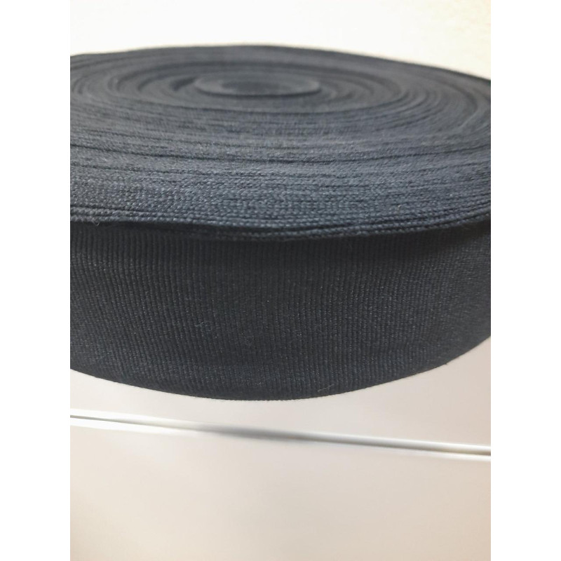 Бинтова стрічка для боксу PowerPlay, Довжина 100 м, Еластична, Бавовна, Нейлон, Чорна 