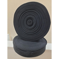 Бинтовая лента для бокса PowerPlay, Длина 100 м, Эластичная, Хлопок, Нейлон, Черная 