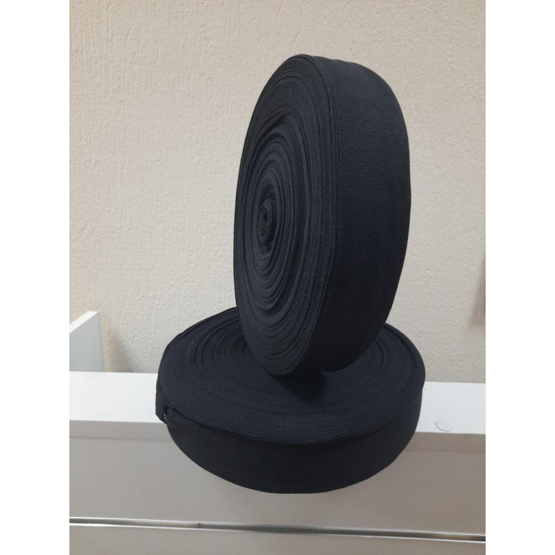 Бинтова стрічка для боксу PowerPlay, Довжина 100 м, Еластична, Бавовна, Нейлон, Чорна 