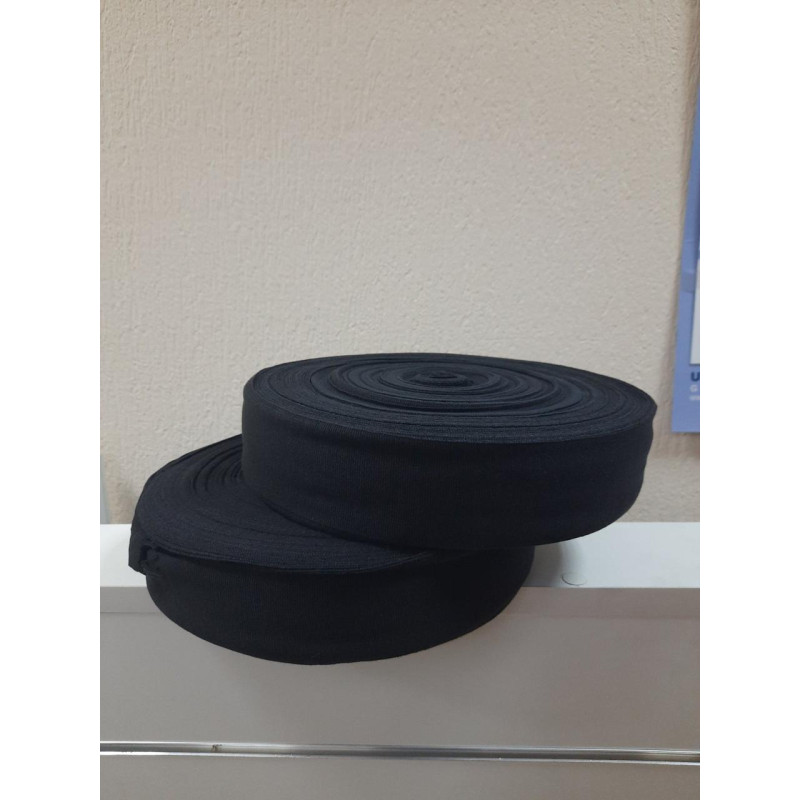 Бинтова стрічка для боксу PowerPlay, Довжина 100 м, Еластична, Бавовна, Нейлон, Чорна 