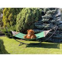 Двухместный гамак с планкой и каркасом XXL 200х150 WCG салатовый