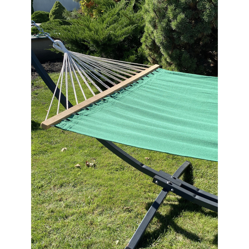 Двомісний гамак з планкою і каркасом WISH XXL 200х150 WCG салатовий
