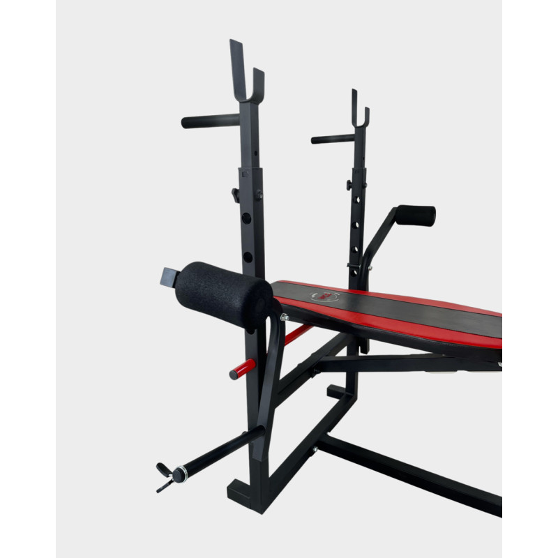 Скамья тренировочная WCG 0070 + Тяга, приставка Скотта Набор HARD штанга 148 КГ