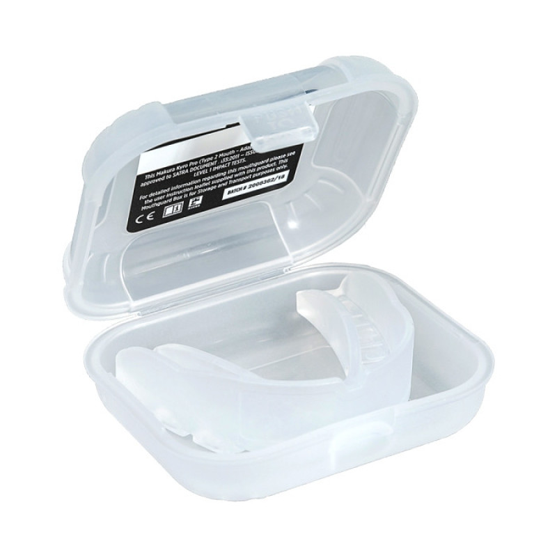 Капа MAKURA Kyro Pro Strapless, Доросла (вік 11+) Clear, Посадка: BOIL & BITE™ (формується у гарячій воді), Термопластик, Прозорий