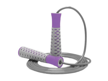 Скакалка PowerPlay 4206 Jump Rope PRO+ Сіро-фіолетова (2,75m.)