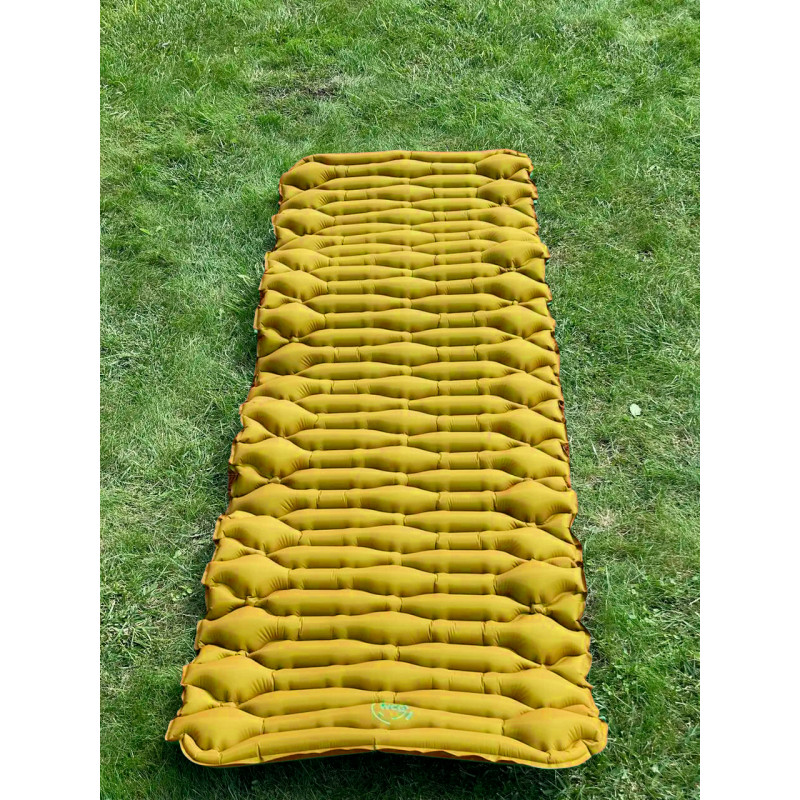 Большой надувной каремат походный, туристический WCG для кемпинга (жёлтый)