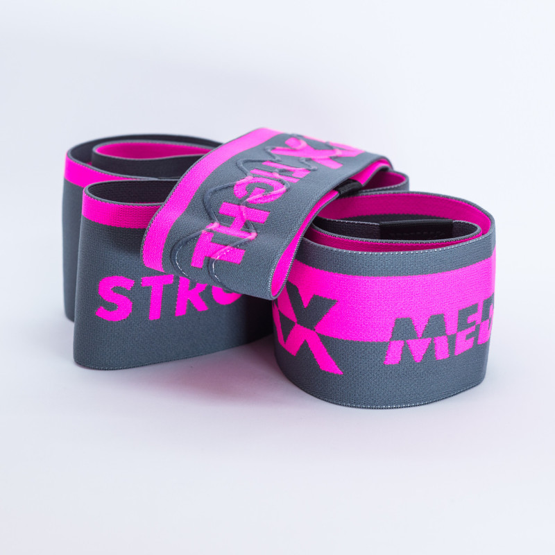 Набір тканевих гумок для фітнесу та спорту MadMax MFA-305 Hiploop set 3 pcs. Grey/Pink