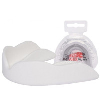 Капа боксерская PowerPlay 3309 SR, Взрослая (возраст 11+), Посадка: кипячение+прикус, Термопластик, Белый