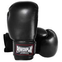 Боксерские перчатки PowerPlay 3004 Classic, 12 унций, PU, ​​Трехслойная пена, Черные