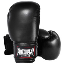 Боксерские перчатки PowerPlay 3004 Classic, 12 унций, PU, ​​Трехслойная пена, Черные