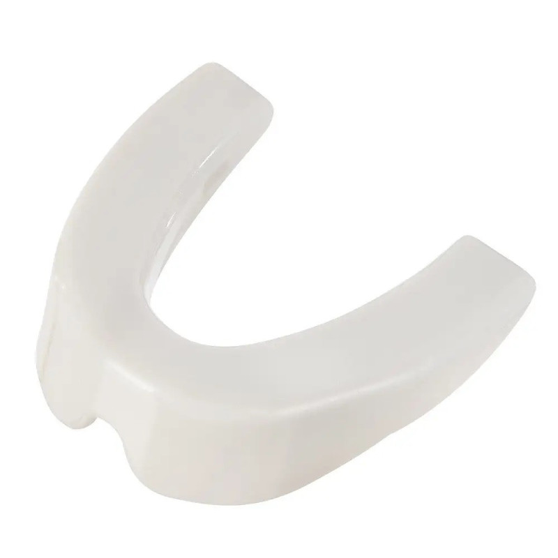 Капа боксерська PowerPlay 3309 SR, Доросла (вік 11+), Посадка: кип'ятіння+прикус, Термопластик, Білий