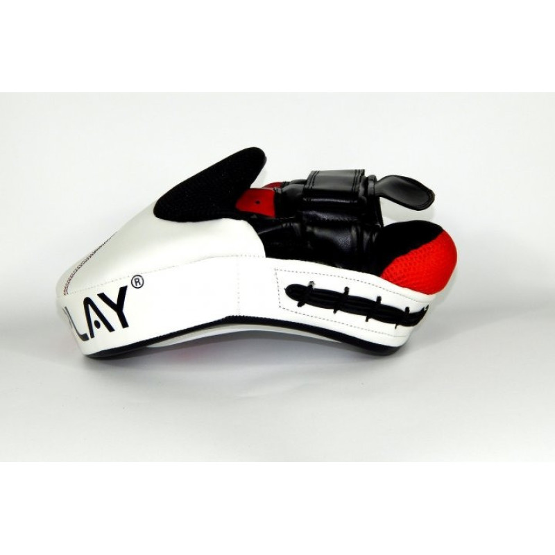 Лапы боксерские PowerPlay 3042 черно-белые PU [пара]