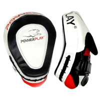 Лапы боксерские PowerPlay 3042 черно-белые PU [пара]
