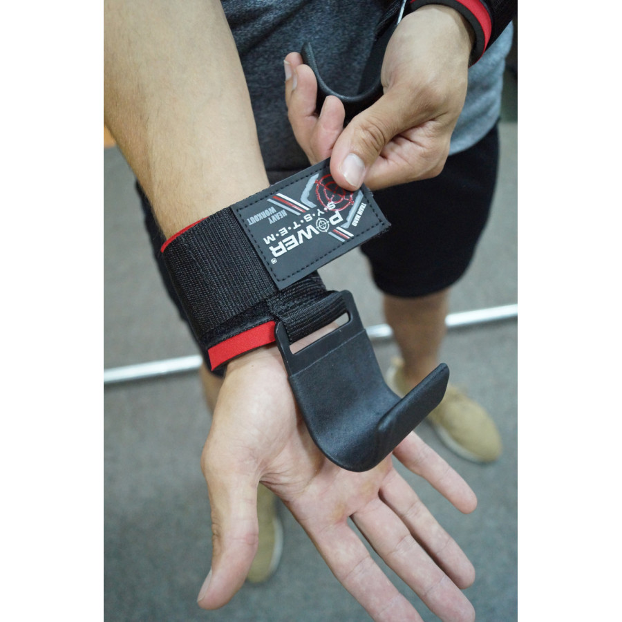 Гаки для тяги на зап'ястя Power System PS-3310 Hardcore Hooks Black/Red