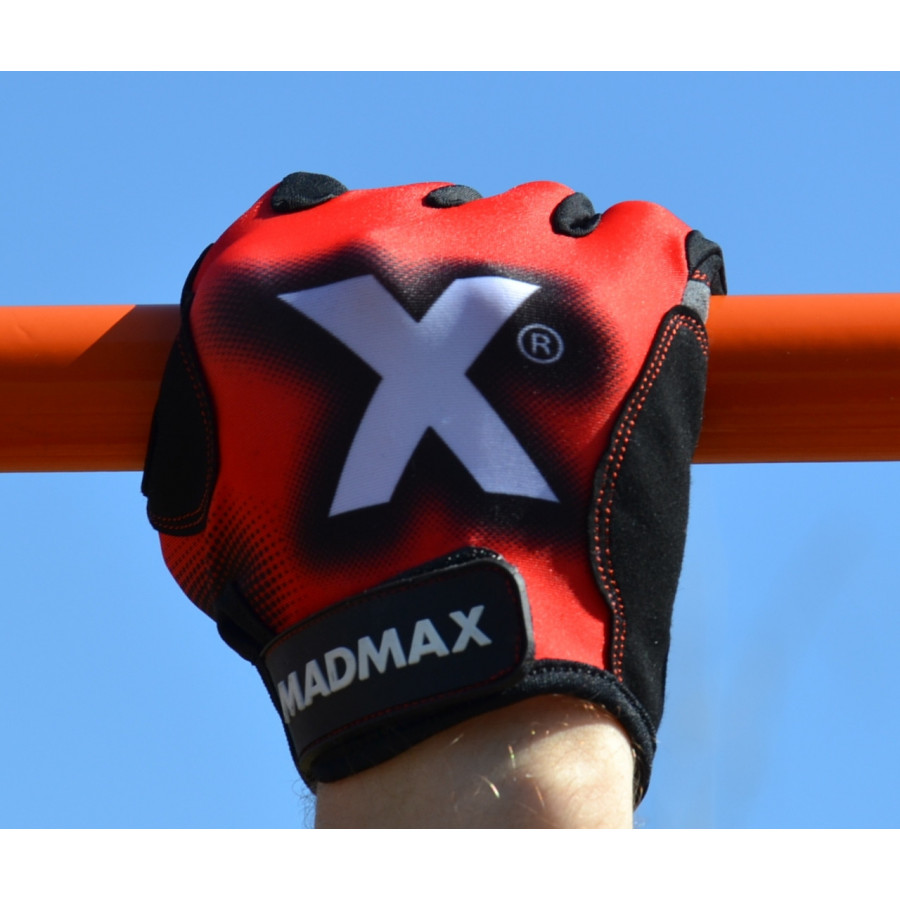 Рукавички для фітнесу MadMax MXG-101 X Gloves Black/Grey/Red XXL