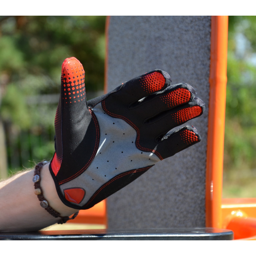 Рукавички для фітнесу MadMax MXG-101 X Gloves Black/Grey/Red XXL